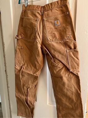 Carhartt Brown Mens Cargo Work Pants - Utility Carpenter Style